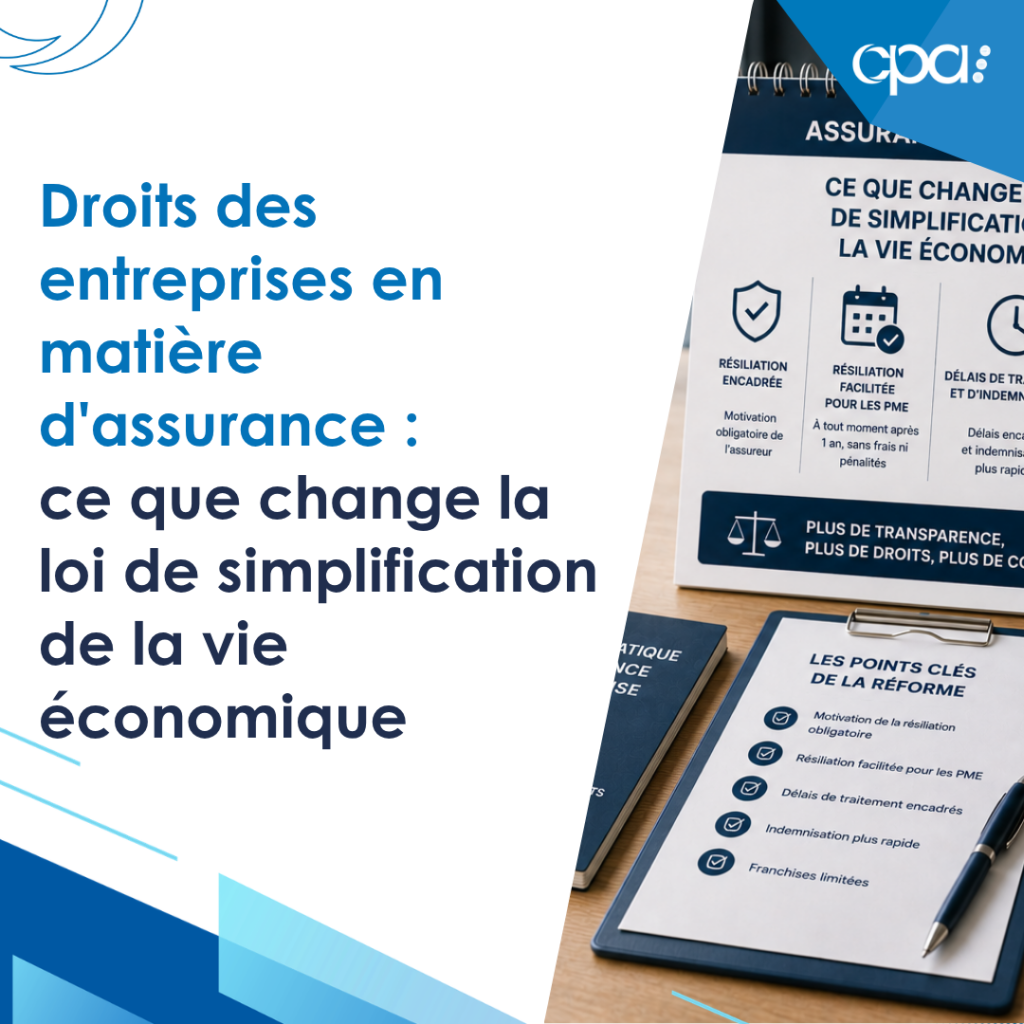 Droits des entreprises en matière d'assurance : les nouvelles mesures prévues par la loi de simplification de la vie économique.
